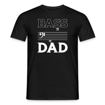 Bass Dad. Musikchor Musiker Theater Opernsänger - Männer T-Shirt - Schwarz - Vorne - AI Model Male 178 light (178cm)