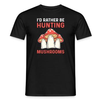 Je préfère chasser les champignons. Collecte de champignons - T-shirt homme - noir - Devant - AI Model Male 178 light (178cm)