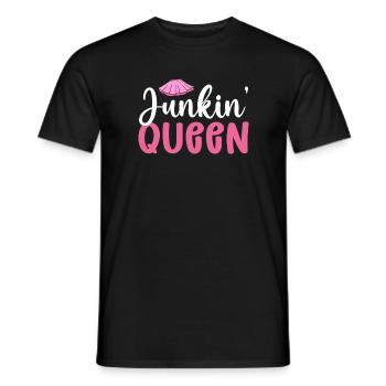 Reine junkin. Activité d’épargne - T-shirt homme - noir - Devant - AI Model Male 178 light (178cm)
