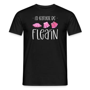 I'd rather be a flea. Thrift business - Men's T-Shirt - black - Front - AI Model Male 178 light (178cm)