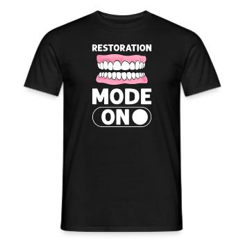 Recovery mode turned on. Dental - Men's T-Shirt - black - Front - AI Model Male 178 light (178cm)