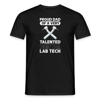 Fier père d’un très talentueux - T-shirt homme - noir - Devant - AI Model Male 178 light (178cm)