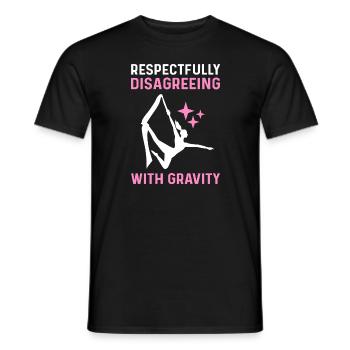 Der Schwerkraft Respektvoll Widersprechen. - Männer T-Shirt - Schwarz - Vorne - AI Model Male 178 light (178cm)