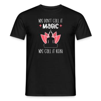 Nous n’appelons pas cela de la magie, nous l’appelons Reiki. - T-shirt homme - noir - Devant - AI Model Male 178 light (178cm)