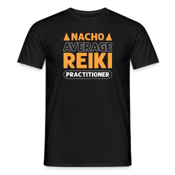 Nacho praticien de Reiki moyen. - T-shirt homme - noir - Devant - AI Model Male 178 light (178cm)