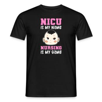 NICU Ist Mein Name, Krankenpflege Ist Mein Spiel. - Männer T-Shirt - Schwarz - Vorne - AI Model Male 178 light (178cm)