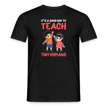 C’est une bonne journée pour rencontrer des petites gens - T-shirt homme - noir - Devant - AI Model Male 178 light (178cm)