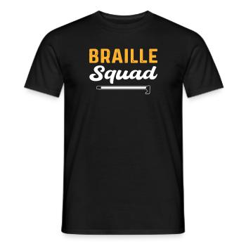 Braille-Trupp. Blinde Menschen Blindness Awareness - Männer T-Shirt - Schwarz - Vorne - AI Model Male 178 light (178cm)