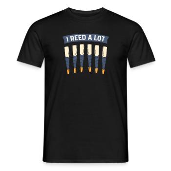 I talk a lot. Scotland Proud Bagpiper - Men's T-Shirt - black - Front - AI Model Male 178 light (178cm)