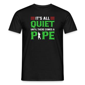 Tout est calme jusqu’au coup de sifflet. - T-shirt homme - noir - Devant - AI Model Male 178 light (178cm)