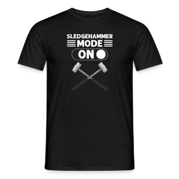 Vorschlaghammer -Modus Eingeschaltet. Abriss Des - Männer T-Shirt - Schwarz - Vorne - AI Model Male 178 light (178cm)