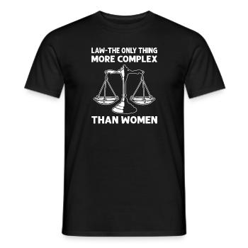 Recht: Das Einzige, Was Komplexer Ist Als Frauen. - Männer T-Shirt - Schwarz - Vorne - AI Model Male 178 light (178cm)