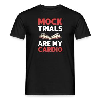 Les tentatives simulées sont mon cardio. Examen du barreau. - T-shirt homme - noir - Devant - AI Model Male 178 light (178cm)
