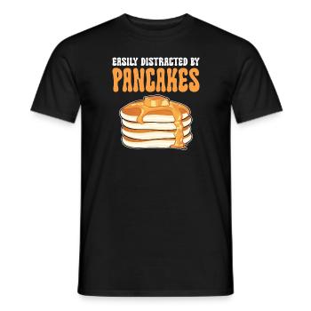 Facilement distrait par les crêpes. - T-shirt homme - noir - Devant - AI Model Male 178 light (178cm)