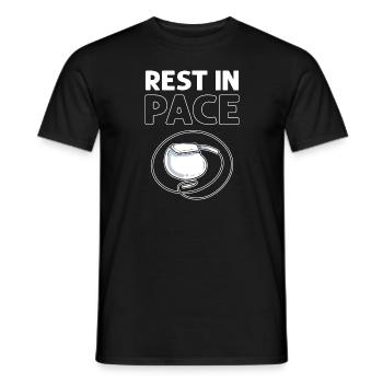 Ruhe In Frieden. Herz-Bypass-Transplantation - Männer T-Shirt - Schwarz - Vorne - AI Model Male 178 light (178cm)