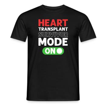 Mode de survie en transplantation cardiaque. - T-shirt homme - noir - Devant - AI Model Male 178 light (178cm)