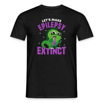 Let's make epilepsy extinct. - Men's T-Shirt - black - Front - AI Model Male 178 light (178cm)