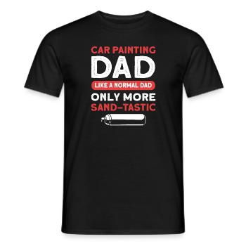 Car painting father - like a normal father only - Men's T-Shirt - black - Front - AI Model Male 178 light (178cm)