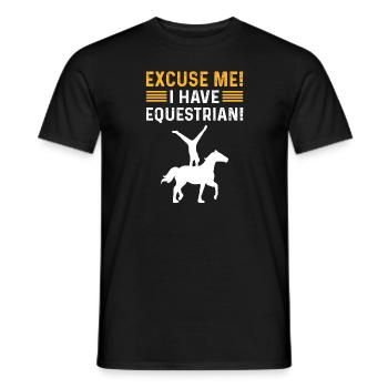 Verzeihung! Ich Habe Reiter! Gymnastikpferd - Männer T-Shirt - Schwarz - Vorne - AI Model Male 178 light (178cm)