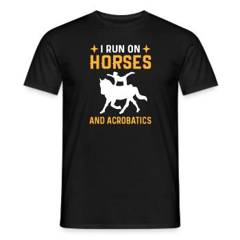 Ich Laufe Auf Pferden Und Akrobatik Reitpferd - Männer T-Shirt - Schwarz - Vorne - AI Model Male 178 light (178cm)