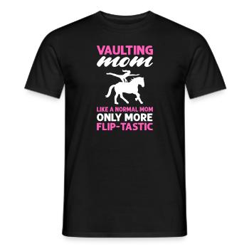 Vaulting Mom Wie Eine Normale Mutter, Nur - Männer T-Shirt - Schwarz - Vorne - AI Model Male 178 light (178cm)