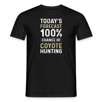 Kojoten. Die Heutige Prognose. 100 Chance Auf - Männer T-Shirt - Schwarz - Vorne - AI Model Male 178 light (178cm)