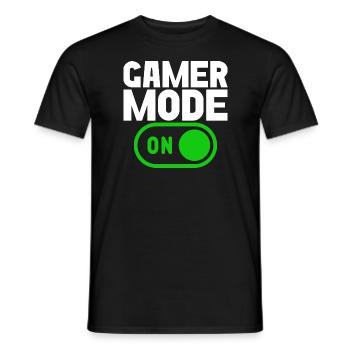 Gamer Mode On - Men's T-Shirt - black - Front - AI Model Male 178 light (178cm)