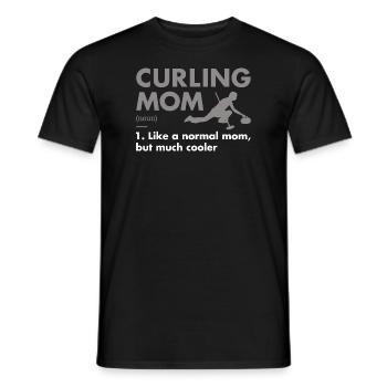 Sport Mom Definition Curling - Men's T-Shirt - black - Front - AI Model Male 178 light (178cm)