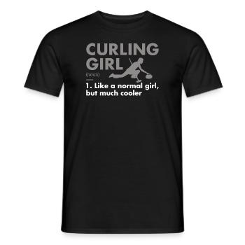 Sport Girl Définition Curling - T-shirt homme - noir - Devant - AI Model Male 178 light (178cm)