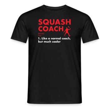 Sport Coach Definition Squash - Männer T-Shirt - Schwarz - Vorne - AI Model Male 178 light (178cm)