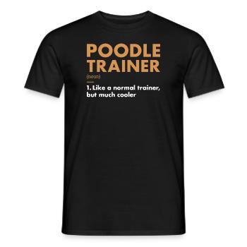 Poodle Trainer Definiton - Men's T-Shirt - black - Front - AI Model Male 178 light (178cm)