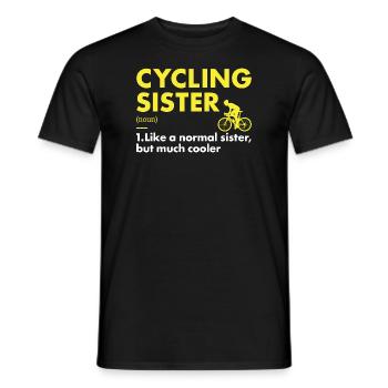 Sport Sister Cycling - Männer T-Shirt - Schwarz - Vorne - AI Model Male 178 light (178cm)