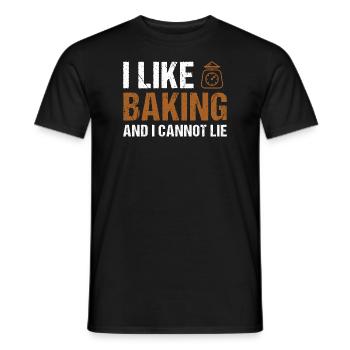 Baker I Like Baking - Men's T-Shirt - black - Front - AI Model Male 178 light (178cm)
