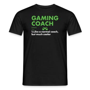 Gamer Coach Definition Gaming - Men's T-Shirt - black - Front - AI Model Male 178 light (178cm)