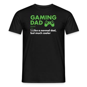 Gamer Dad Definition Gaming - Men's T-Shirt - black - Front - AI Model Male 178 light (178cm)