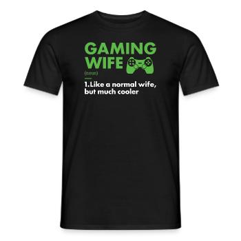 Gamer Wife Definition Gaming - Men's T-Shirt - black - Front - AI Model Male 178 light (178cm)