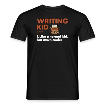 Writer Kid Definition Writing - Men's T-Shirt - black - Front - AI Model Male 178 light (178cm)