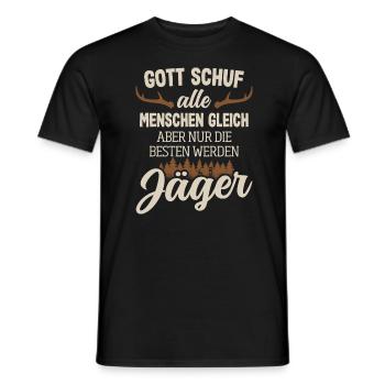 Jagd Jäger Jagen Lustig - Männer T-Shirt - Schwarz - Vorne - AI Model Male 178 light (178cm)