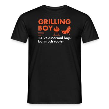 Griller Boy Definition Grilling - Men's T-Shirt - black - Front - AI Model Male 178 light (178cm)