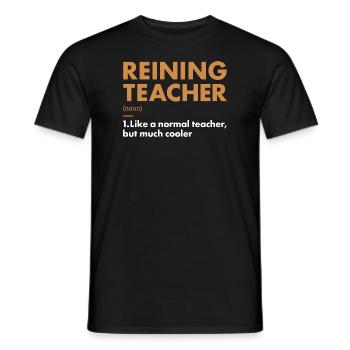 Reiner Teacher Définition Reining - T-shirt homme - noir - Devant - AI Model Male 178 light (178cm)