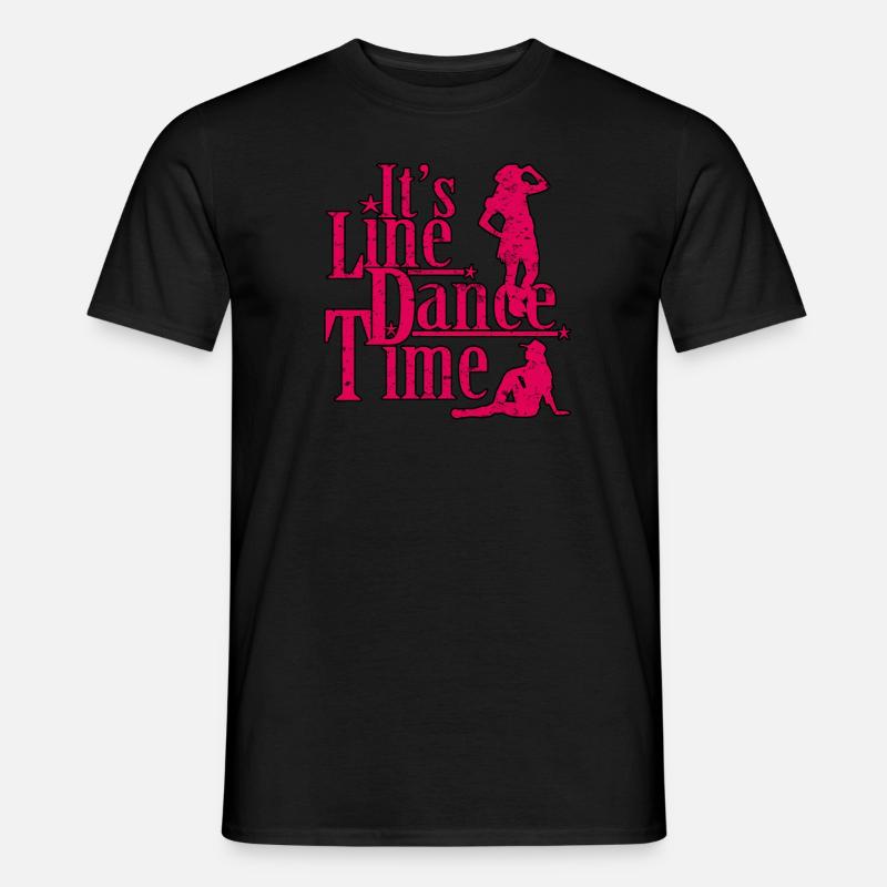 Linedance - Männer T-Shirt - Schwarz