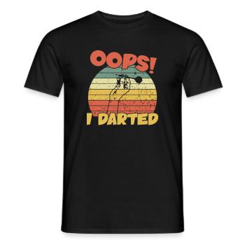 Oops I darted / Darts - Männer T-Shirt - Schwarz - Vorne - AI Model Male 178 light (178cm)
