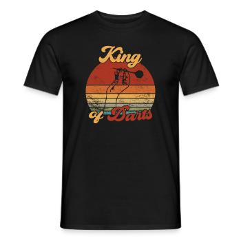 King of Darts / Darts - Männer T-Shirt - Schwarz - Vorne - AI Model Male 178 light (178cm)