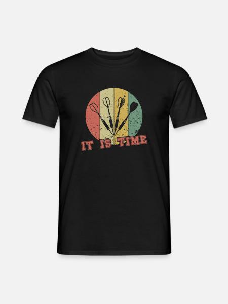 It's Time / Darts - Männer T-Shirt - Schwarz