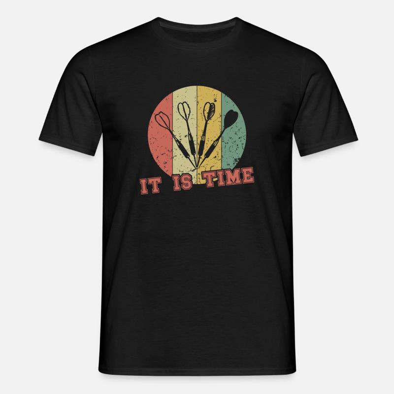 It's Time / Darts - Männer T-Shirt - Schwarz