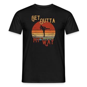 Get outta my Way / Kickboxen - Männer T-Shirt - Schwarz - Vorne - AI Model Male 178 light (178cm)