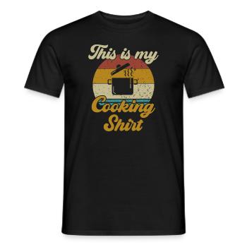 This is my Cooking Shirt / Kochen - Men's T-Shirt - black - Front - AI Model Male 178 light (178cm)