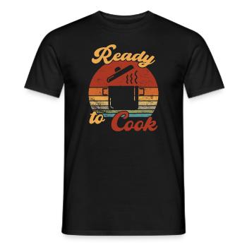 Ready to Cook / Kochen - Men's T-Shirt - black - Front - AI Model Male 178 light (178cm)