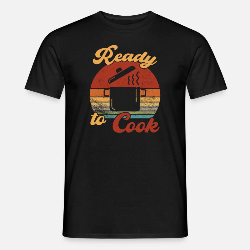 Prêt à cuisiner / Kochen - T-shirt homme - noir