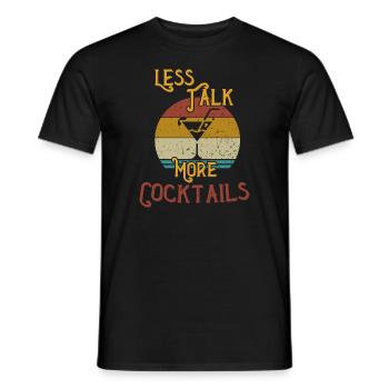 Less Talk More Cocktails / Cocktail - Men's T-Shirt - black - Front - AI Model Male 178 light (178cm)